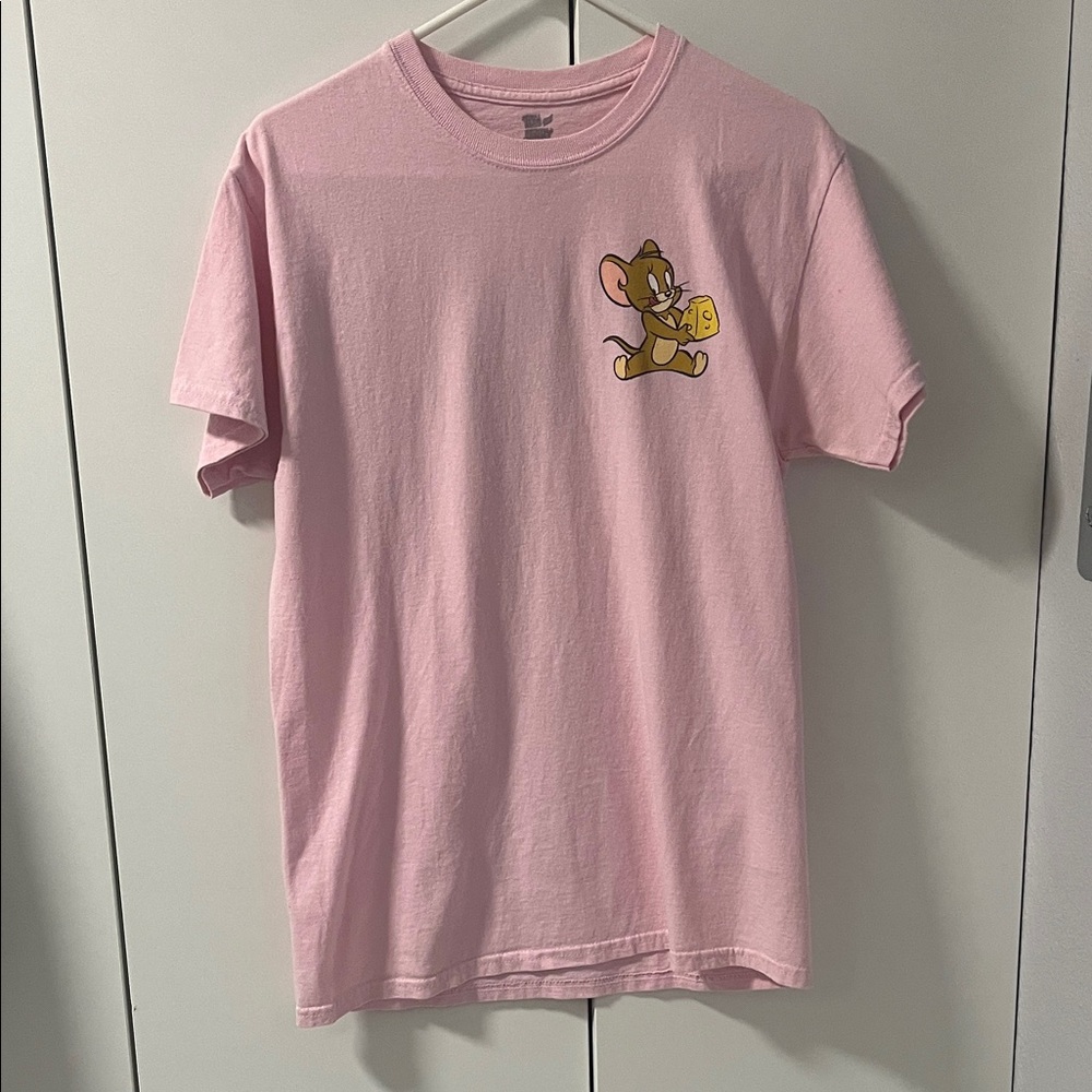 Tom & Jerry Pink T-Shirt. Size M